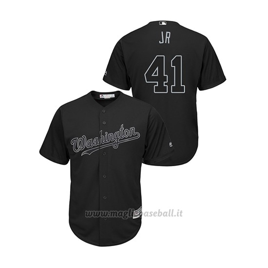 Maglia Baseball Uomo Washington Nationals Joe Ross 2019 Players Weekend Replica Nero